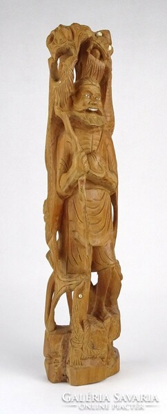1P232 Chinese oriental sage wood carving wood carving 35 cm