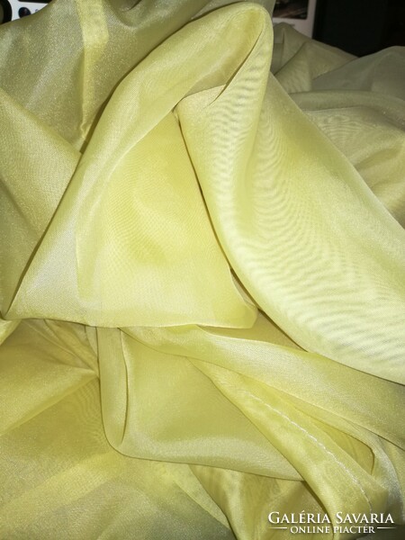 Light yellow voile curtains