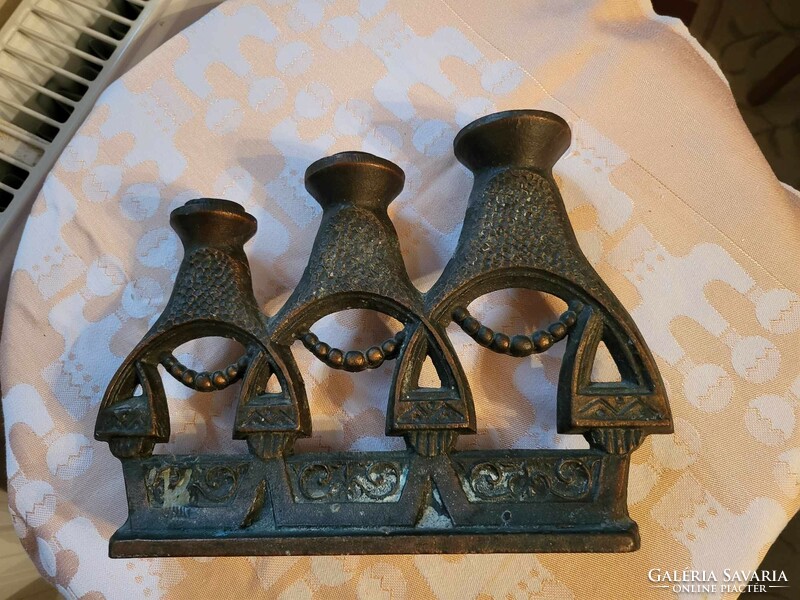 Candle holder, metal, 3 parts