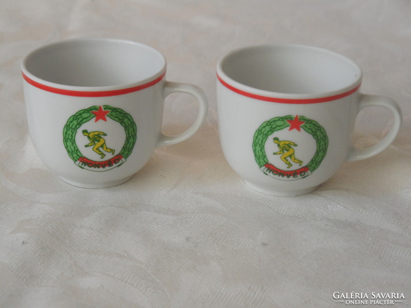 Hollóháza Honvéd porcelain coffee cup (2 pcs.)
