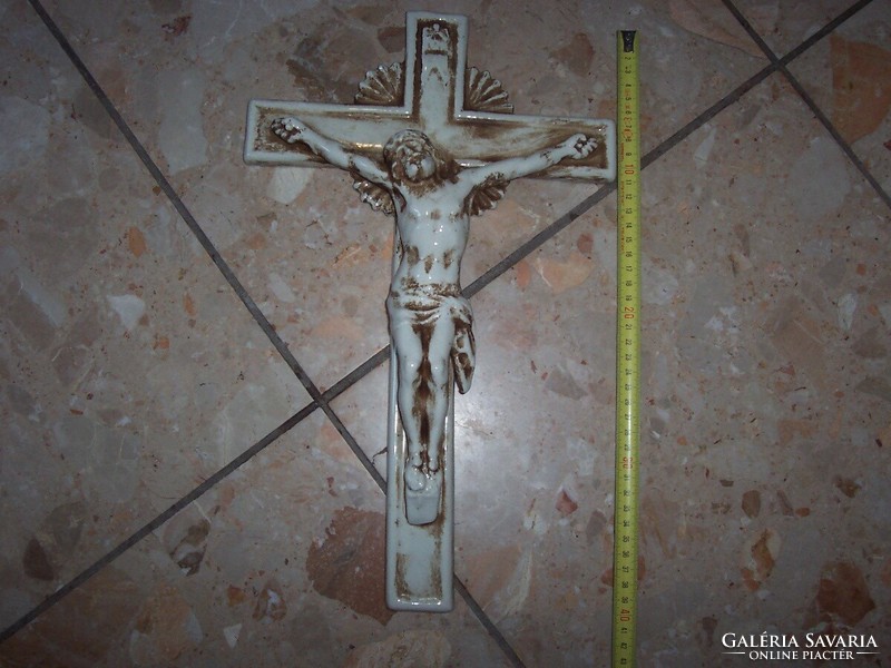 Antique porcelain crucifix with cross