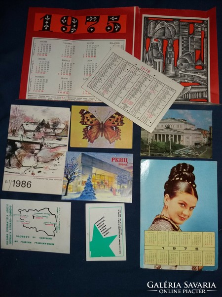 1975- 2006 Card - pocket and artist calendars years in one package 9 pcs according to pictures