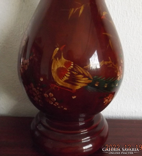 Kínai faváza -lakozott kézi festés -Főnixmadár minta