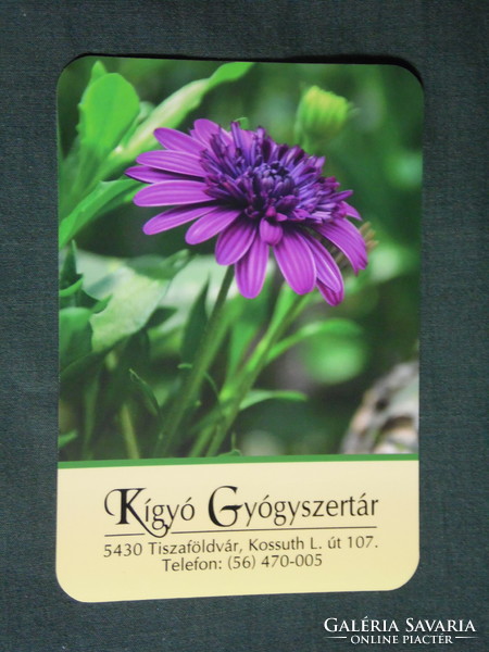 Card calendar, snake pharmacy, pharmacy, Tiszaföldvár, flower, plant, droplet flower, 2017, (1)