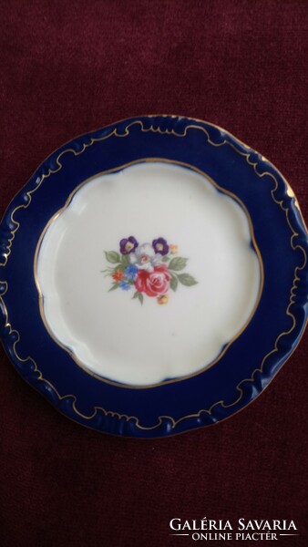 Small porcelain ring bowl decorated with antique Zsolnay flowers