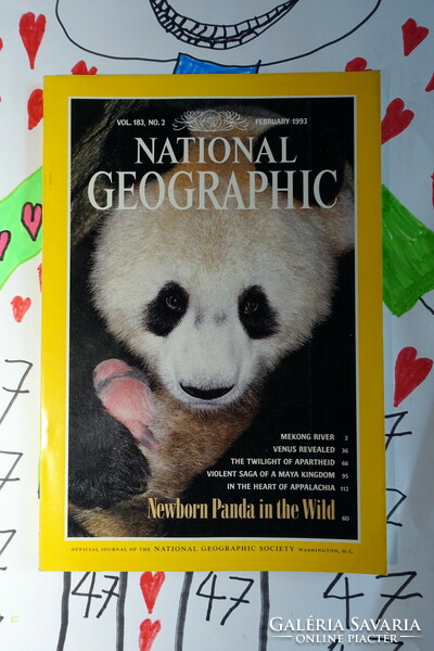 1993 February / national geographic / for a birthday, as a gift :-) original, old newspaper