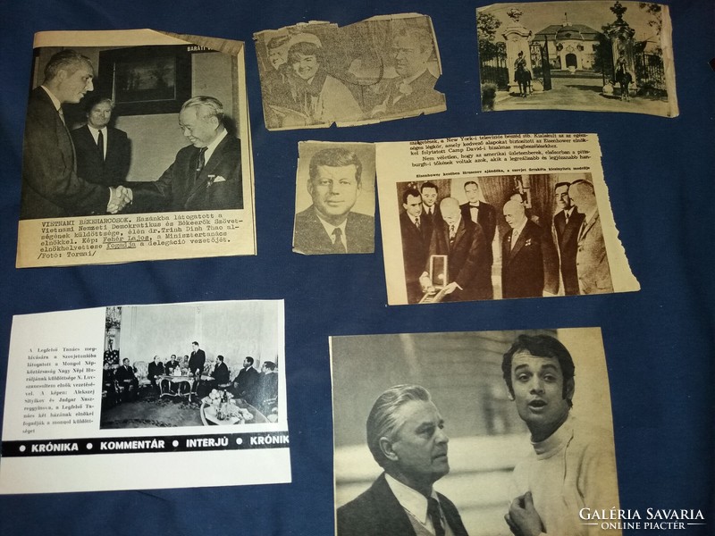 1950 - 60 - 70 - s évek JELESEBB hazai és külföldi történései újságkivágások egybe képek szerint