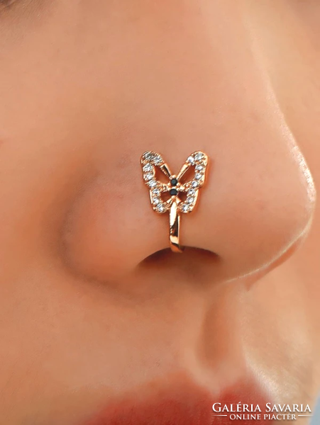 Butterfly style filled gold (gf) nose jewelry