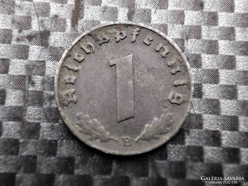 Németország - Harmadik Birodalom 1 reichspfennig, 1943 Verdejel B - Bécs