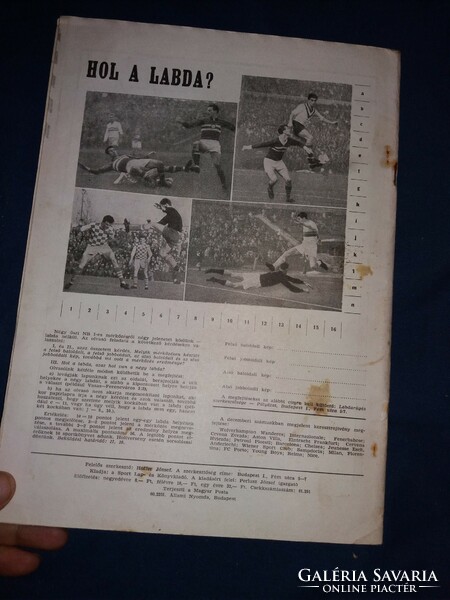 1960. január LABDARÚGÁS magyar labdarúgó újság magazin a képek szerint