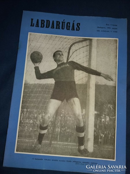 1961. May football Hungarian football newspaper magazine according to the pictures