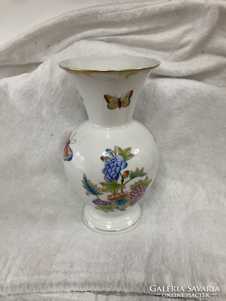 Herend porcelain vase / with Victoria pattern decor