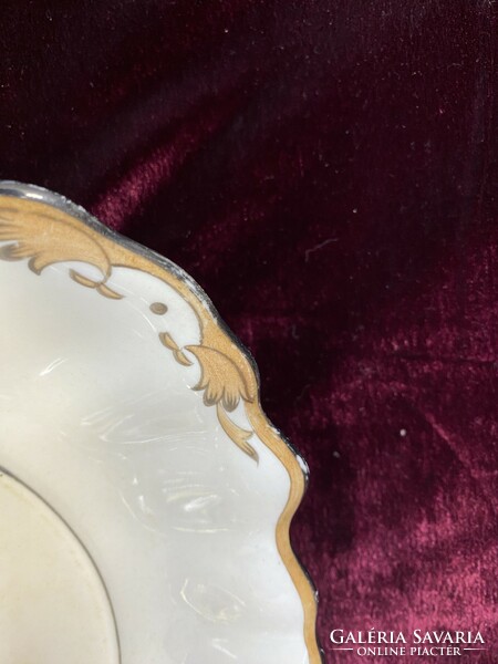 Antique 1858 alt wien, marked porcelain bowl with gilded edges, offering
