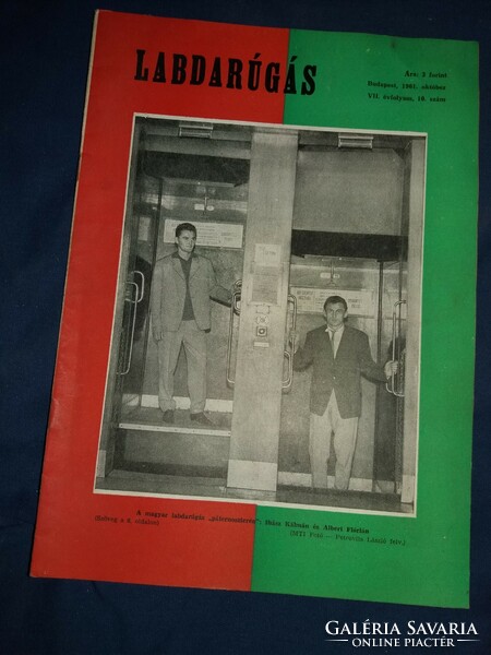 1961. október LABDARÚGÁS magyar labdarúgó újság magazin a képek szerint