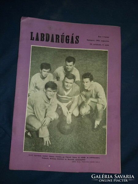 1963. augusztus LABDARÚGÁS magyar labdarúgó újság magazin a képek szerint
