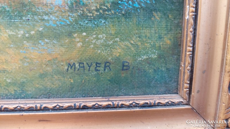 Mayer B. olaj-vászon tájkép festmény