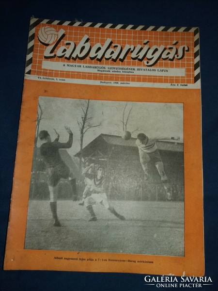 March 1960 football Hungarian football newspaper magazine according to the pictures