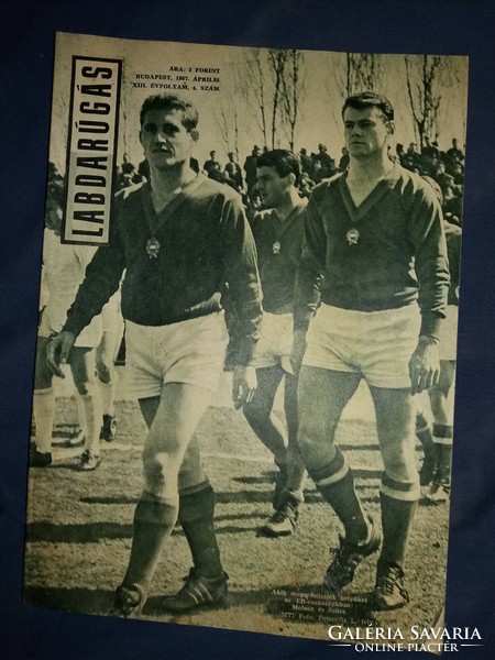 1967. April football Hungarian football newspaper magazine according to the pictures