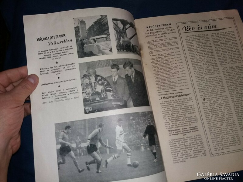 1960. november LABDARÚGÁS magyar labdarúgó újság magazin a képek szerint