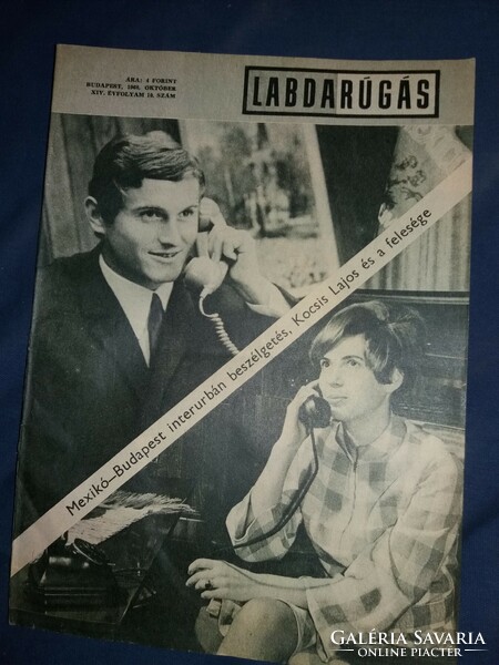 1968. október LABDARÚGÁS magyar labdarúgó újság magazin a képek szerint