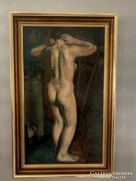 István Szőnyi (1894-1960) in front of a mirror c. His auctioned painting is for sale