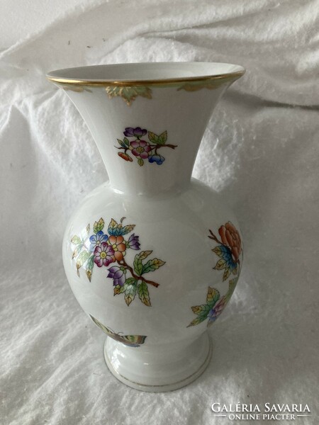 Herend porcelain vase / with Victoria pattern decor