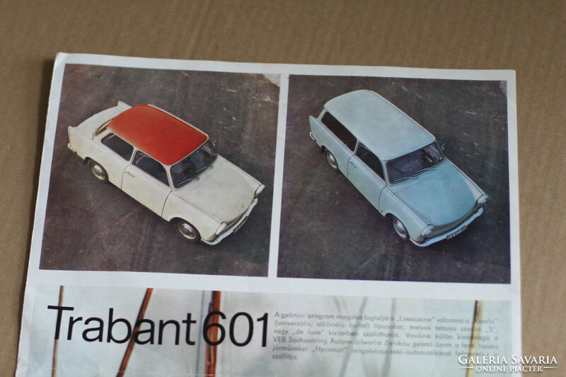 Trabant 601 prospektus reklám