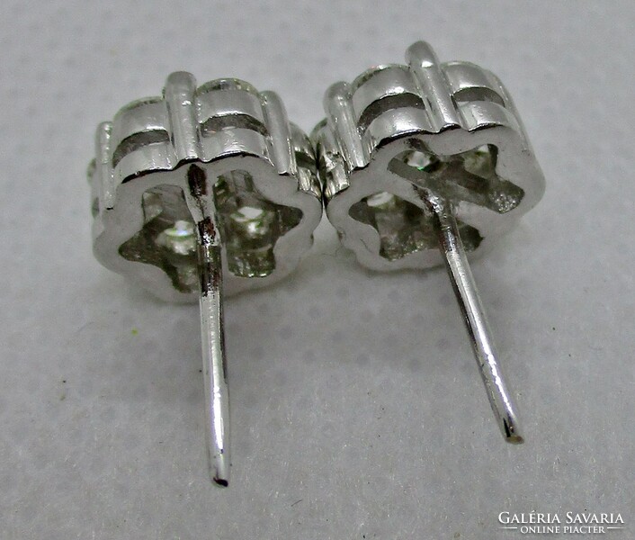 Beautiful genuine moissanite diamond stone daisy earrings 1.12 ct