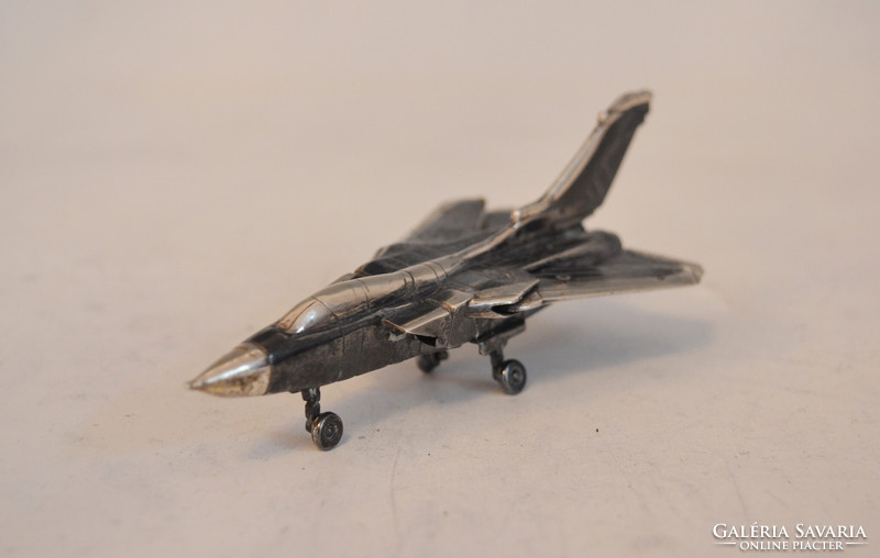 Silver miniature panavia tornado - supersonic, variable-sweep combat aircraft