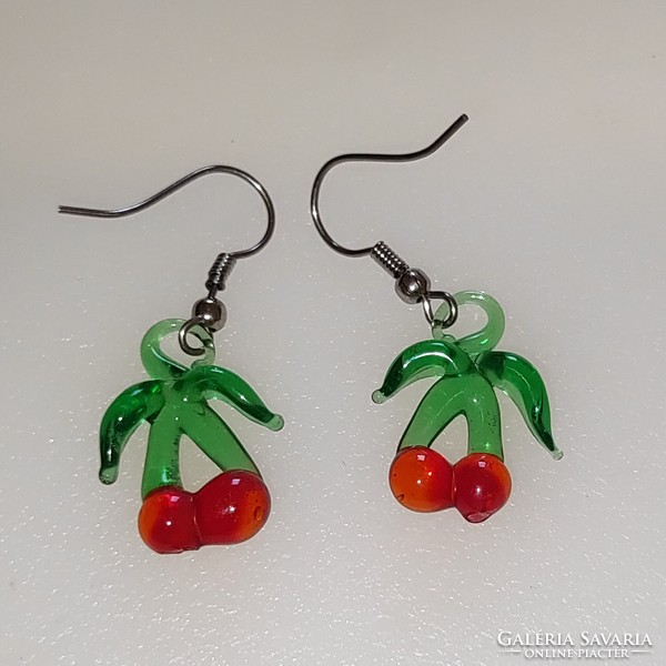 I was on sale! Glass cherry earrings