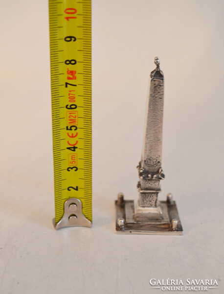 Silver miniature obelisk