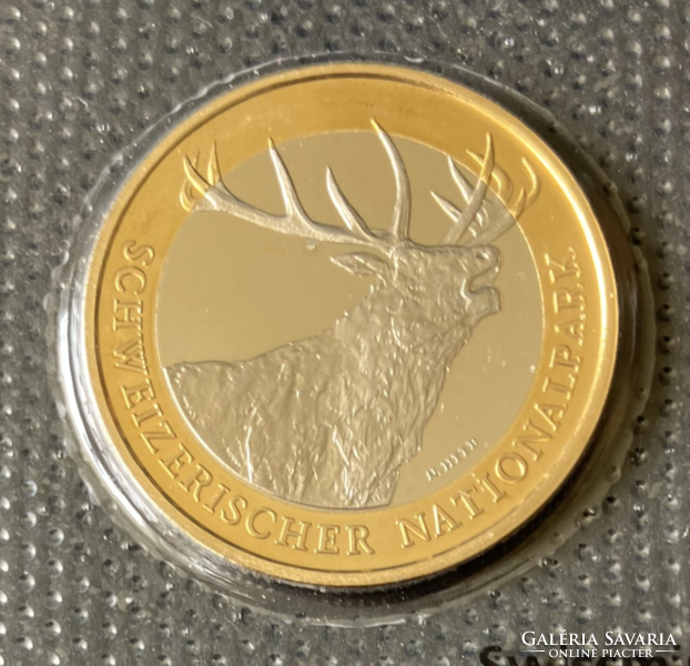 Swiss 10 franc commemorative coin - red deer 2009