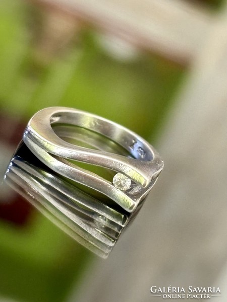 Art-deco stílusú ezüst gyűrű