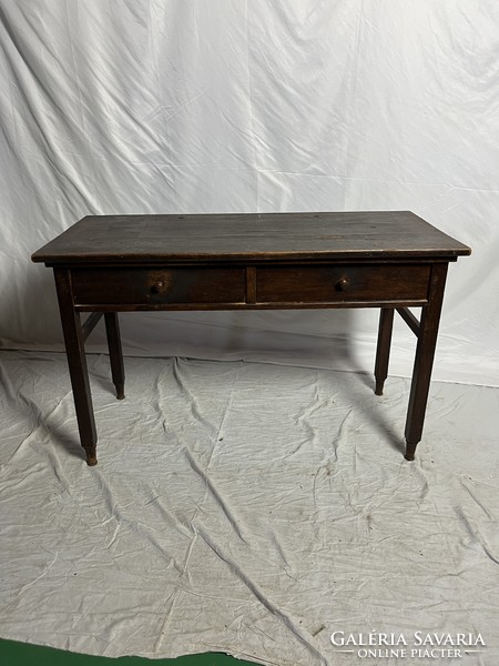 Antique Art Nouveau table with 2 drawers