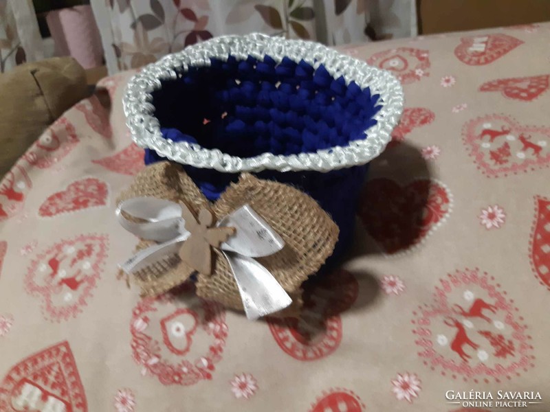 Christmas crocheted baskets, holders for anything