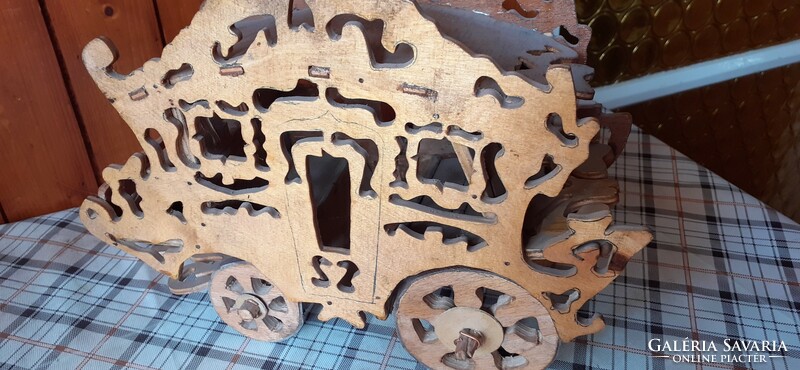 Beautiful, hand-carved retro carriage