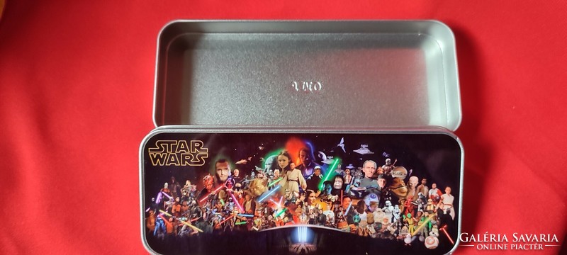 Star wars / star wars silver metal box, storage, pen holder