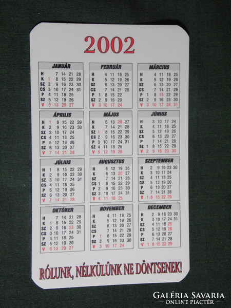 Card calendar, military union, tank, soldier, 2002, (1)