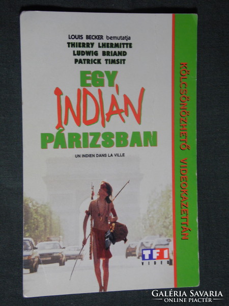 Kártyanaptár, MOKÉP mozi film, Intercom, Egy indián Párizsban, 1997 ,  (1)   -sérült-