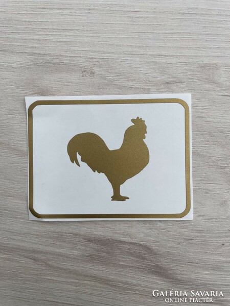 Sticker, animal, bronze, for car, rooster