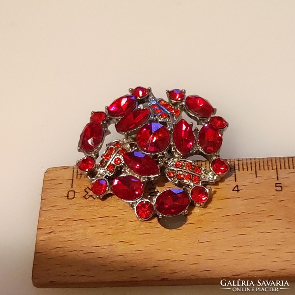 I was on sale! Red crystal dress ornament/scarf clip