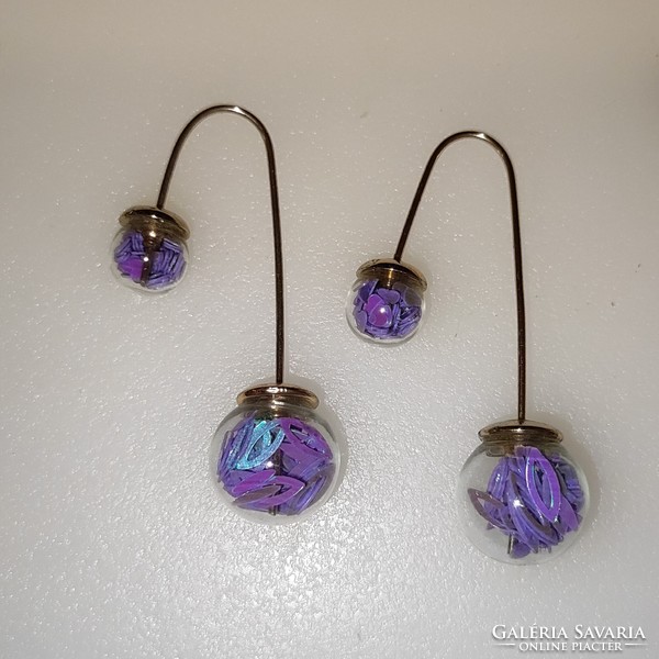 I was on sale! Special double-sided glass earrings