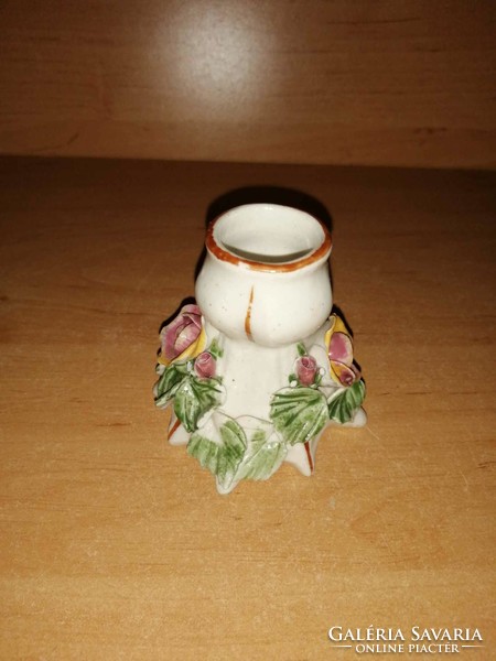 Porcelain rose candle holder - 6.5 cm (po-2)