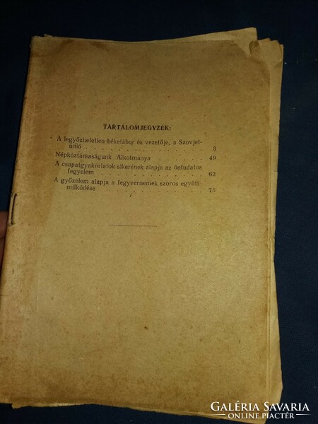 1949. The censored copy of the first Hungarian constitution according to the pictures Szikra printing house (Szeged)