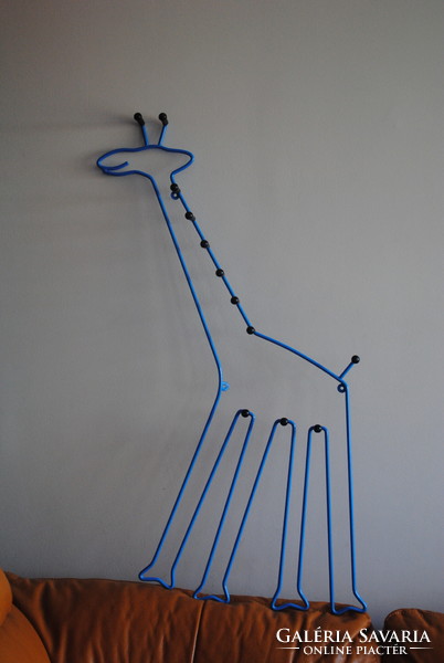 Vintage ikea large blue giraffe wall hanger, hanger