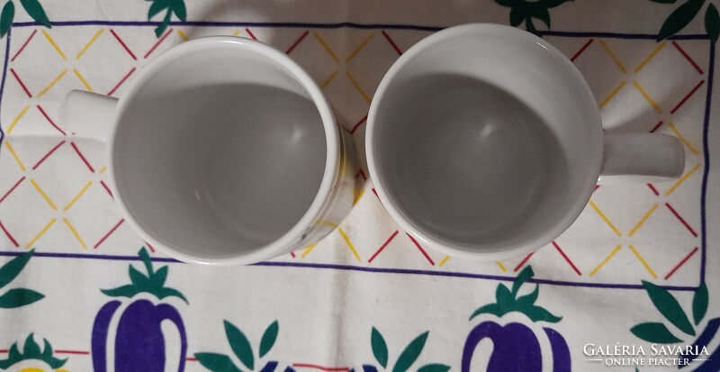 Pair of porcelain Jacobs coffee mugs