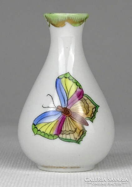 1P259 old Herend Victoria model porcelain vase violet vase 6.5 Cm