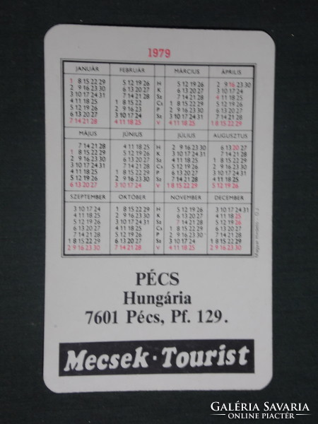 Card calendar, mosque tourist, Mohács, historical monument, 1979, (1)