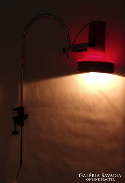 1P357 Retro szarvasi íróasztali piros asztali lámpa