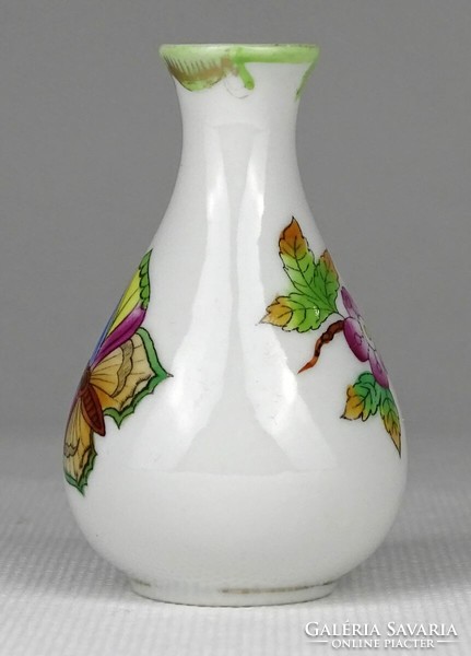 1P259 Régi Herendi Viktória mintás porcelán váza ibolyaváza 6.5 cm